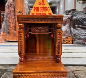 Bàn thờ ông địa gỗ Tràm 60cm (kim tiền)