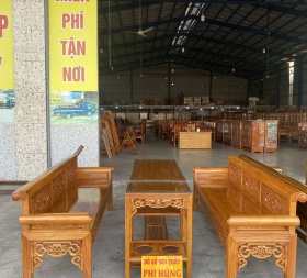 Bộ bàn ghế trường kỉ gỗ Gõ đỏ