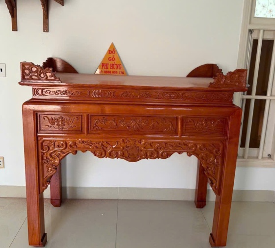 Bàn cúng gỗ Sồi màu 1m53 