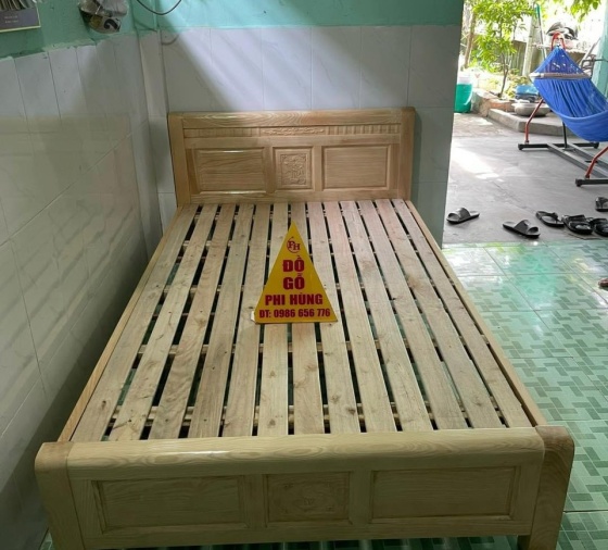 Giường ngủ gỗ Sồi Nga 1m2 x 2m