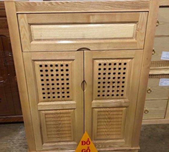 Tủ dép gỗ sồi 2 cánh